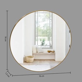 Oglindă de perete Atmosphera ALICE d. 76 cm auriu