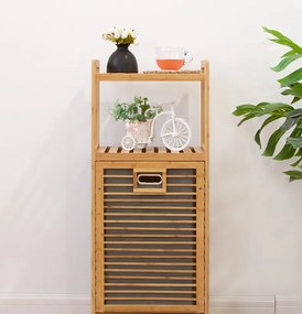 REDUCERE Cos de rufe din bambus gri SOBIKON II calitate.