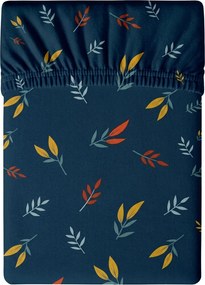 Cearsaf din microfibra LUNERIS albastru 90x200 cm