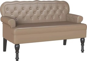 vidaXL Bancă Chesterfield Cappuccino 119,5 x 64,5 x 75 cm