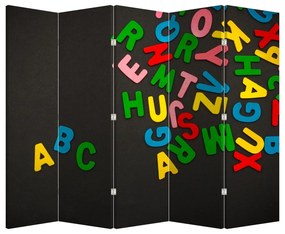 Paravan - Litere colorate (210x170 cm)