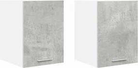 vidaXL Dulap suspendat cu ușă 2 pcs Gri beton și Alb 30 x 31 x 40 cm