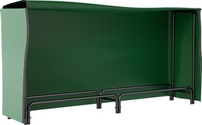 Outsunny Suport pentru Lemne de 0,6 m³, Reglabil, cu Husă Impermeabilă din PE, din Metal, 200 x 36 x 99 cm, Negru și Verde Închis | Aosom Romania