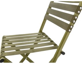Scaun camping pliabil cu spătar, verde