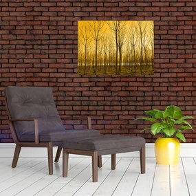 Tablou cu pădure în apus de soare (70x50 cm)