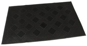Covoraș de curățare din cauciuc Pătrate 45 x 75 x 0,7 cm, negru