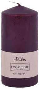 Lumânare Eco candles by Ego dekor Top, durată ardere 30 h, vișiniu