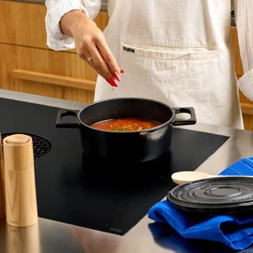 Cratiță cu capac din fontă 2 l adecvată pentru plita cu inducție Mattia 3.0 – FABINI