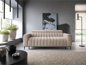 Canapea extensibila GANDI 140, stofa catifelata bej - Whisper 03, cu t