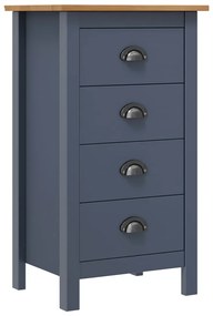 288913 vidaXL Servantă Hill Range, gri, 46 x 35 x 80 cm, lemn masiv de pin