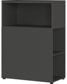 Bibliotecă gri antracit 80x120 cm Mailand – Germania
