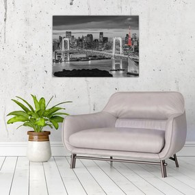 Tablou - Oraș mare cu un turn roșu (70x50 cm)