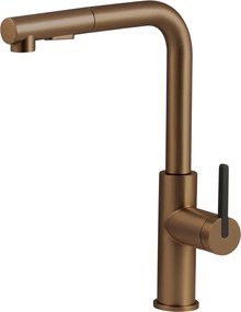MOMI Baterie pentru bucătărie cu pipă extractibilă – Bronz Periat BKM_C73M