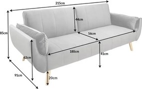 Canapea extensibila Divani II 215cm albastru deschis