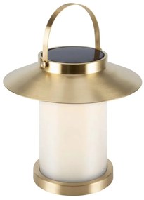 Lampa LED portabila pentru exterior solara cu baterii Temple To-Go 35 alama