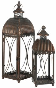 Set de felinare metalice Romance, 2 buc., cupru