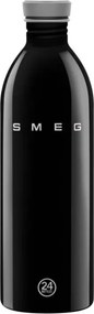Sticla Smeg Urban WBF02BL, 1 l, Inchidere ermetica, Fara VRA, Otel inoxidabil, Negru
