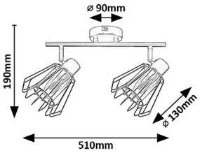 Spot Rabalux 73068 EMERENCIA 2xE14/40W/230V
