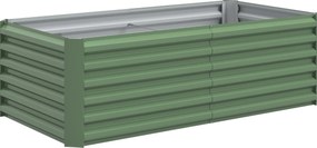 Outsunny Pat de grădină ridicat din oțel galvanizat, cu fund deschis, 180 x 90 x 57,5 cm, verde deschis | Aosom Romania