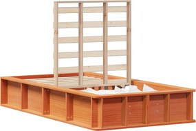 vidaXL Cadru de pat Maroniu cerat 75 x 190 cm Lemn de pin masiv