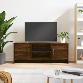 Comoda TV, stejar maro, 102x30x37,5 cm, lemn prelucrat