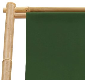 Scaun pliabil, verde, bambus si panza 1, Verde