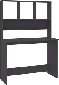vidaXL Birou cu rafturi, gri, 110x45x157 cm, PAL