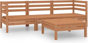 vidaXL Set mobilier de grădină, 4 piese, maro miere, lemn masiv de pin