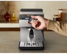 Espressor pentru două cești Krups AUTHENTIC 1450W/230V gri