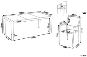 Set mobilier de grădină Cleopatra (Alb s mramorovým efektom). 1078488