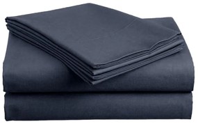 Cearsaf din bumbac LUX albastru inchis 200x220 cm
