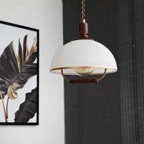 Lustr rabatabil RAMONA 1xE27/60W/230V bej/tm. maro