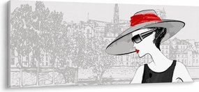 Tablou - Doamna la oraș (120x50 cm)