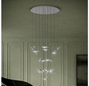 Lustră LED dimabilă pe cablu Eglo 390402 PARATEBUENO 17xLED/3W/230V crom