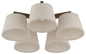 Brilagi - Lustră de tavan aplicată LATTE, 5x E27/15W/230V, pin/crem