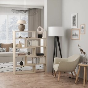 Biblioteca 75-125x138 cm, Kardal, ADRK Furniture (Culoare: Natural / Natural)