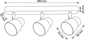 Brilagi - Spot LED RGBW reglabil NUGGET, 3x GU10, 6W, 230V, negru/auriu