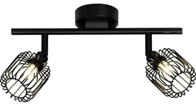 Spot dublu Flavian, 2xg9, 33w, metal, negru