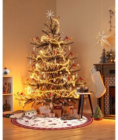 Covor roșu rotund din amestec de bumbac ø 200 cm cu model de Crăciun Toy's Delight Red Christmas – Villeroy&amp;Boch