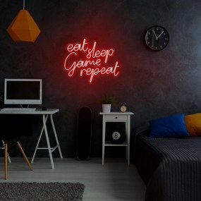 Aplica de Perete Neon eat sleep game repeat, 51 x 41 cm