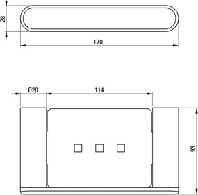 Round Suport pentru săpun, montare pe perete Finisaj: Auriu periat ADR_R411