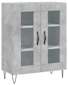 vidaXL Dulap, gri beton, 69,5x34x90 cm, lemn compozit