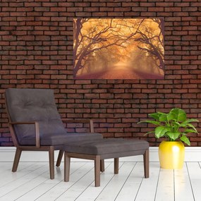 Tablou - Peisaj de toamnă cu drum (90x60 cm)