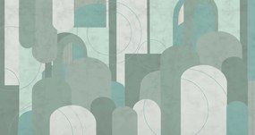 Fototapet, Lovely Arches, Green, Rebel Walls