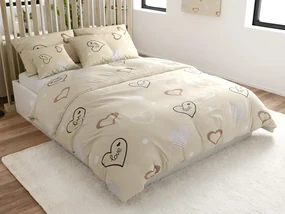 Lenjerie de pat bumbac DEAMON bej Dimensiune lenjerie de pat: 70 x 90 cm | 140 x 220 cm