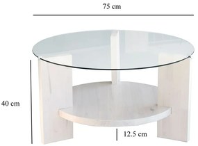 Măsuță de cafea albă rotundă ø 75 cm Mondo – Neostill