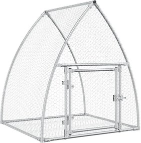 vidaXL Cușcă de iepuri, argintiu, 105x100x120 cm, oțel galvanizat