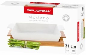 Tavă de copt pe suport Florina Modeno, ceramică, 31 x 16,5 cm
