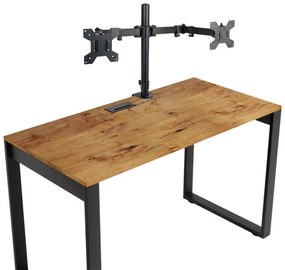 Resigilat: Suport monitor Esperanza ERW018, 2 monitoare, 10"-27", VESA 75/100 mm, Pana 8 kg per brat, Negru