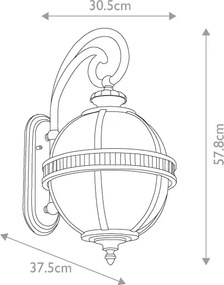 Kichler KL-HALLERON-2M-BU - Aplica de perete pentru exterior HALLERON, 3xE14/40W/230V, IP44
